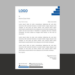 Professional business letterhead with minimalist style and structured format, perfect for company correspondence, official memos, and branding needs