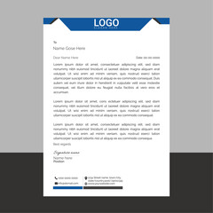 Professional business letterhead with minimalist style and structured format, perfect for company correspondence, official memos, and branding needs