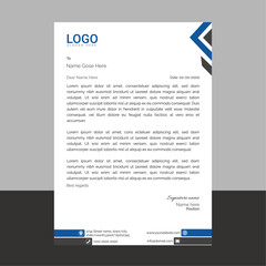 Professional business letterhead with minimalist style and structured format, perfect for company correspondence, official memos, and branding needs