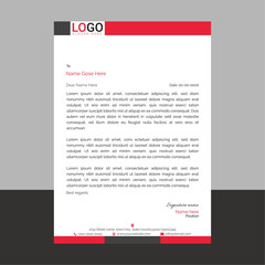 Professional business letterhead with minimalist style and structured format, perfect for company correspondence, official memos, and branding needs