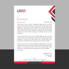 Professional business letterhead with minimalist style and structured format, perfect for company correspondence, official memos, and branding needs