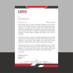 Professional business letterhead with minimalist style and structured format, perfect for company correspondence, official memos, and branding needs