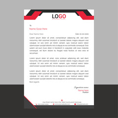 Professional business letterhead with minimalist style and structured format, perfect for company correspondence, official memos, and branding needs
