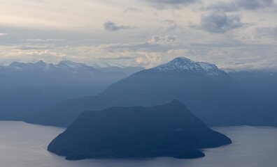 A Scenic View of St Marks Summit in Vancouver, BC During Twilight