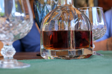 Celebrating moments with fine spirits in a cozy outdoor setting