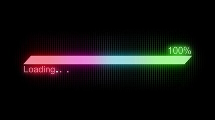Gradient Glowing Colorful Waiting Progress Indicator Animation