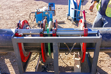 Polyethylene pipe welding. HDPE pipe (high-density polyethylene pipe) is a type of flexible plastic pipe used to transfer fluids and gases. It pipe can be joined by butt welding, electrofusion welding