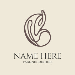 Natural Abstract Leaf or Swirl Logo