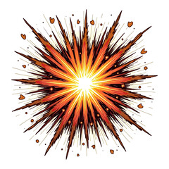 Obraz premium Colorful Star Explosion with Radiant Burst of Dynamic Energy Cosmic Fireworks and Glowing Celestial Eruption in Vivid Combustion and Brilliant Vector Illumination