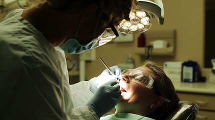 Patient feeling relaxed and comfortable during a dental procedure thanks to the gentle care of the dentist