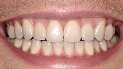 Patient smiling broadly showcasing the successful results of a dental bridge procedure