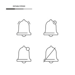 Notification Bell Icon Set Vector Design.