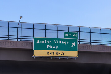Exit 41 sign on the Arizona State 202 Loop, also called Santan Freeway, in the Phoenix, Arizona...