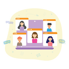 Online Meeting Icon Vector Design.