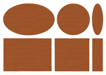 ヴィンテージの板のイラストのセット
