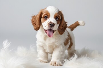 Cute cocker spaniel puppy portrait