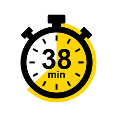 Fototapeta premium 38 minute timer. Stopwatch icon