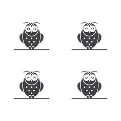 Owl Icon Set Vector Design.