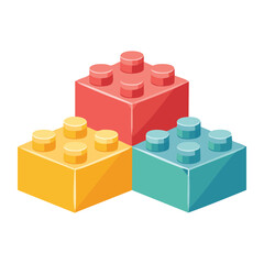 Fototapeta premium Stacked Creative Toy Bricks
