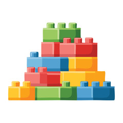 Assorted Stacked Building Blocks