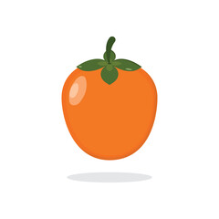 Persimmon Fruit Icon Vector Design.