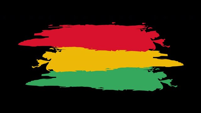 Paint splatter animation in Juneteenth Freedom Day colors. Copyspace included for title, message, or branding. African American History. Freedom and Emancipation day