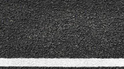 Fototapeta premium Close-up of asphalt road with single white line texture concept
