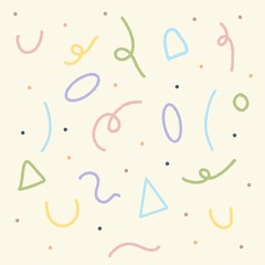 aesthetic wallpaper with multi line hand drawn