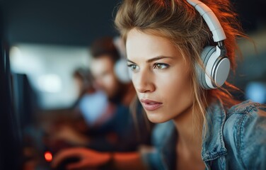 Dynamic content creators passionately discuss tariffs and stocks in an inspiring home studio