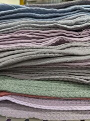 stack of colorful fabrics