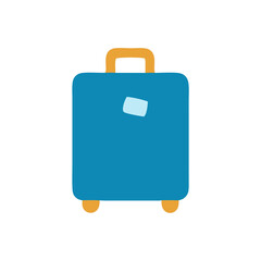 Flat Travel Suitcase Icon. vector