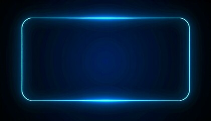 Glowing Neon Blue Frame Background