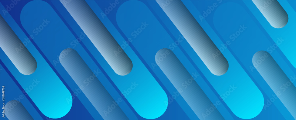 Poster abstract blue background with diagonal lines. dynamic shapes composition. vector eps 10