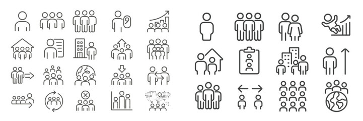 Various icons representing teamwork, collaboration, and community in a professional and educational context