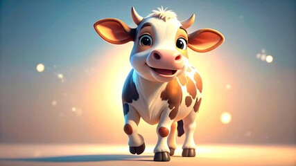 Cute cartoon cow illustration