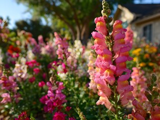 Snapdragon springing to life in vibrant colors with a narrow-depth shot showcasing nature's beauty