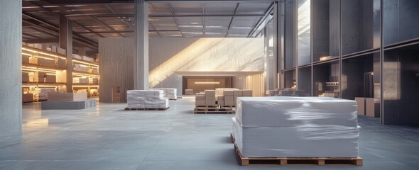Naklejka premium Spacious Warehouse Event Space, Perfect for Large Gatherings