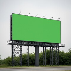 Obraz premium Green Screen Billboards: Your Message, Anywhere