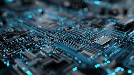 Abstract circuit board technology illustration