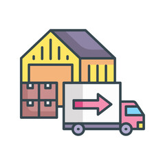 Warehouse and Delivery Truck