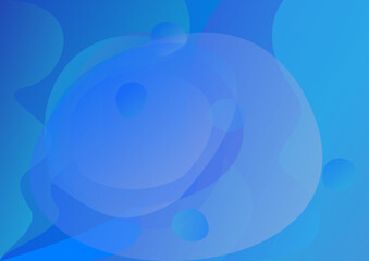 abstract fluid  blue background with circles,  curved shapes, gradients and bubbles
