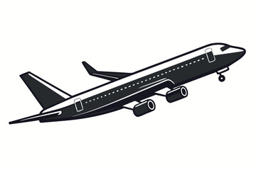 Airplane taking off modern design travel icon