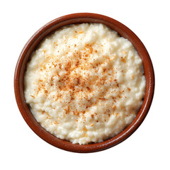 Creamy Rice Pudding: A delectable bowl of creamy rice pudding, delicately spiced with cinnamon, offers a comforting and wholesome dessert experience.