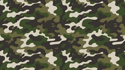 Seamless green and brown camouflage pattern