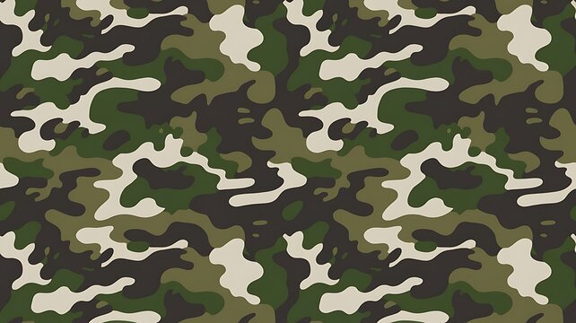 Seamless green and brown camouflage pattern