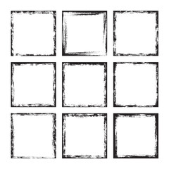 Vector Square Frame In Grunge Style Collection