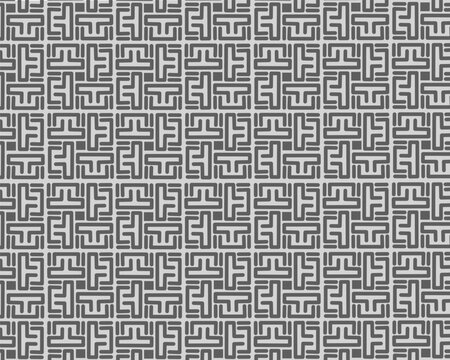 Seamless abstract grey maze pattern with geometric lines and labyrinth design