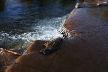 water flowing into the water