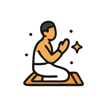 praying person on prayer mat clip art preview
