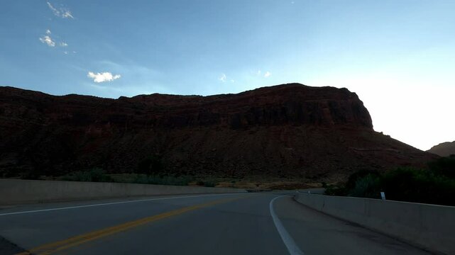Utah Driving 2107 Moab Red Rock Desert